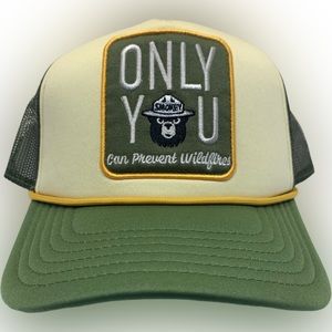Smokey The Bear Trucker Style Snapback Cap Hat- OSFM - New With Tags